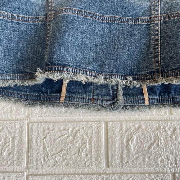 Classiques Entier Women’s Small Denim Raw Hem Snap Denim Blazer Jacket - Picture 9 of 15